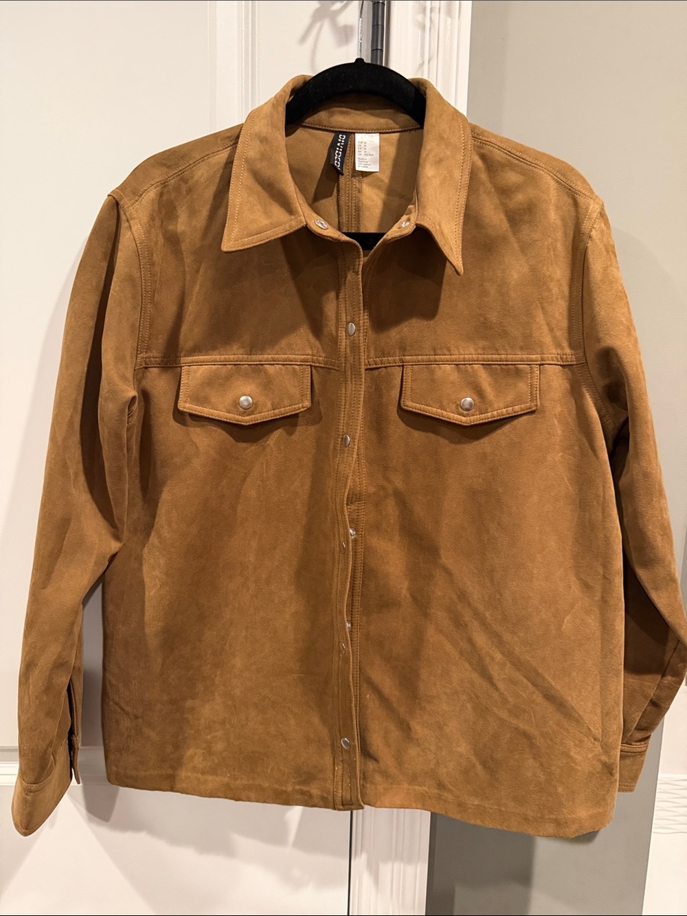 Woman’s Suede Western Shirt Jacket - Brown